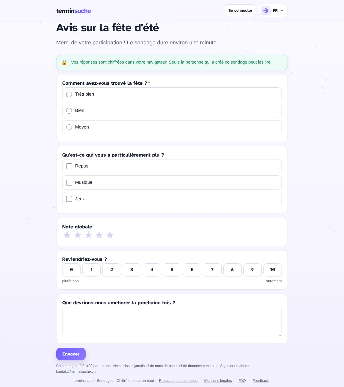 Remplir un questionnaire sur ordinateur